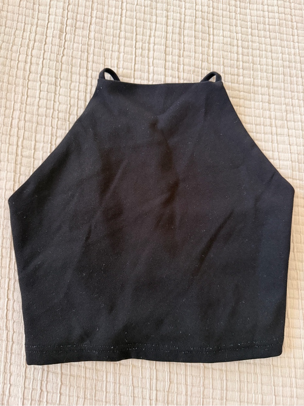 Black halter Neck Cropped Top
